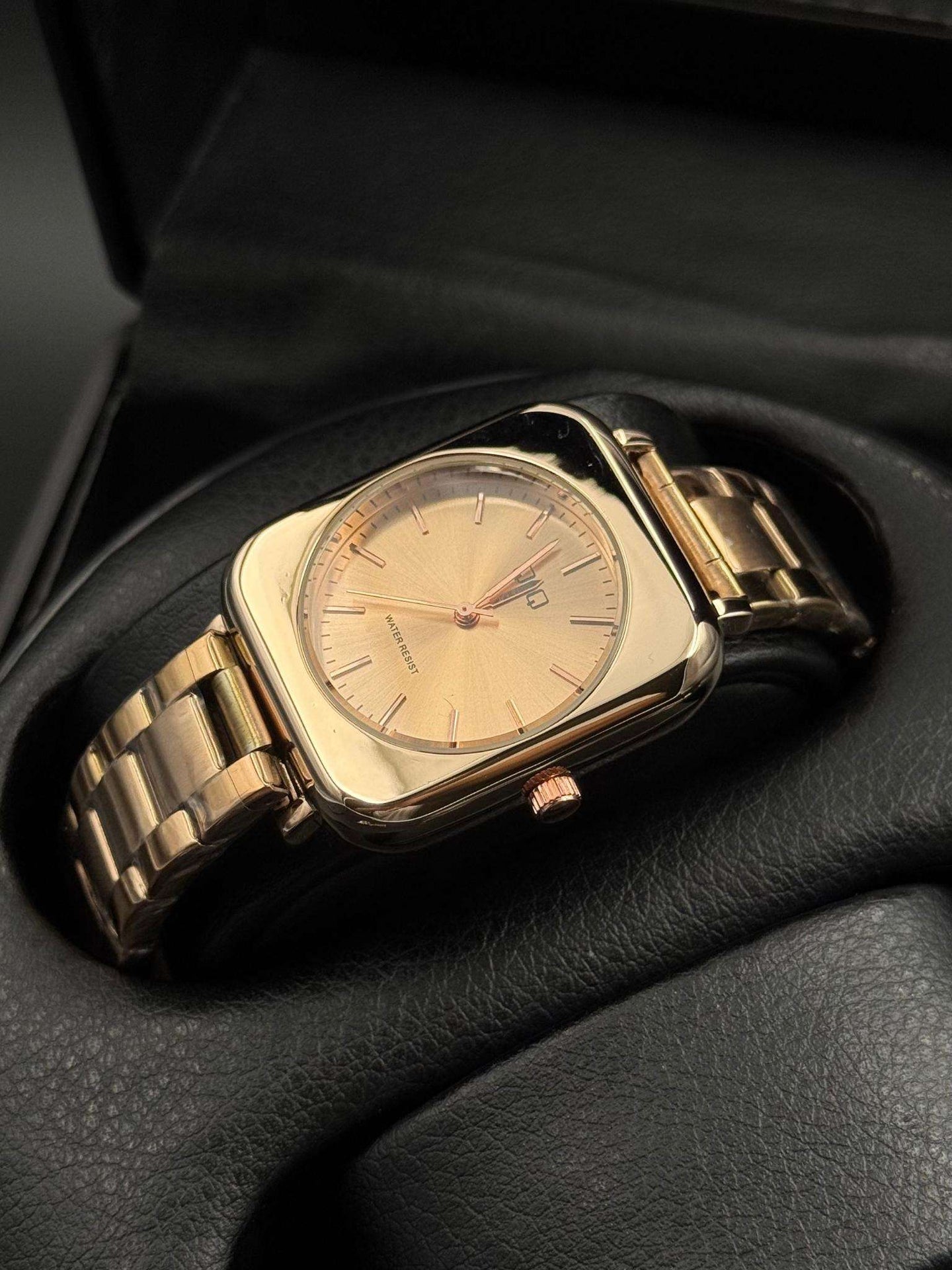 QYQ Mujer Cuadrado Oro Rosa Tablero Oro Rosa