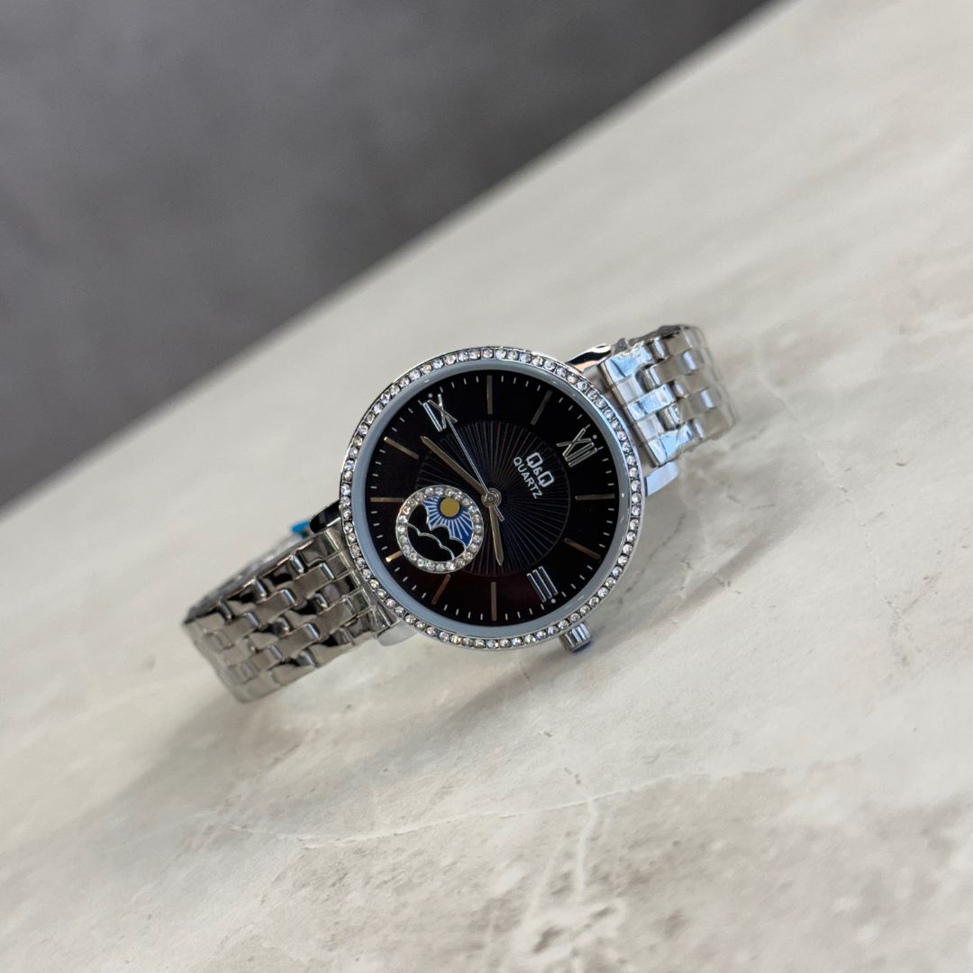 QYQ Sun Plateado Tablero Negro