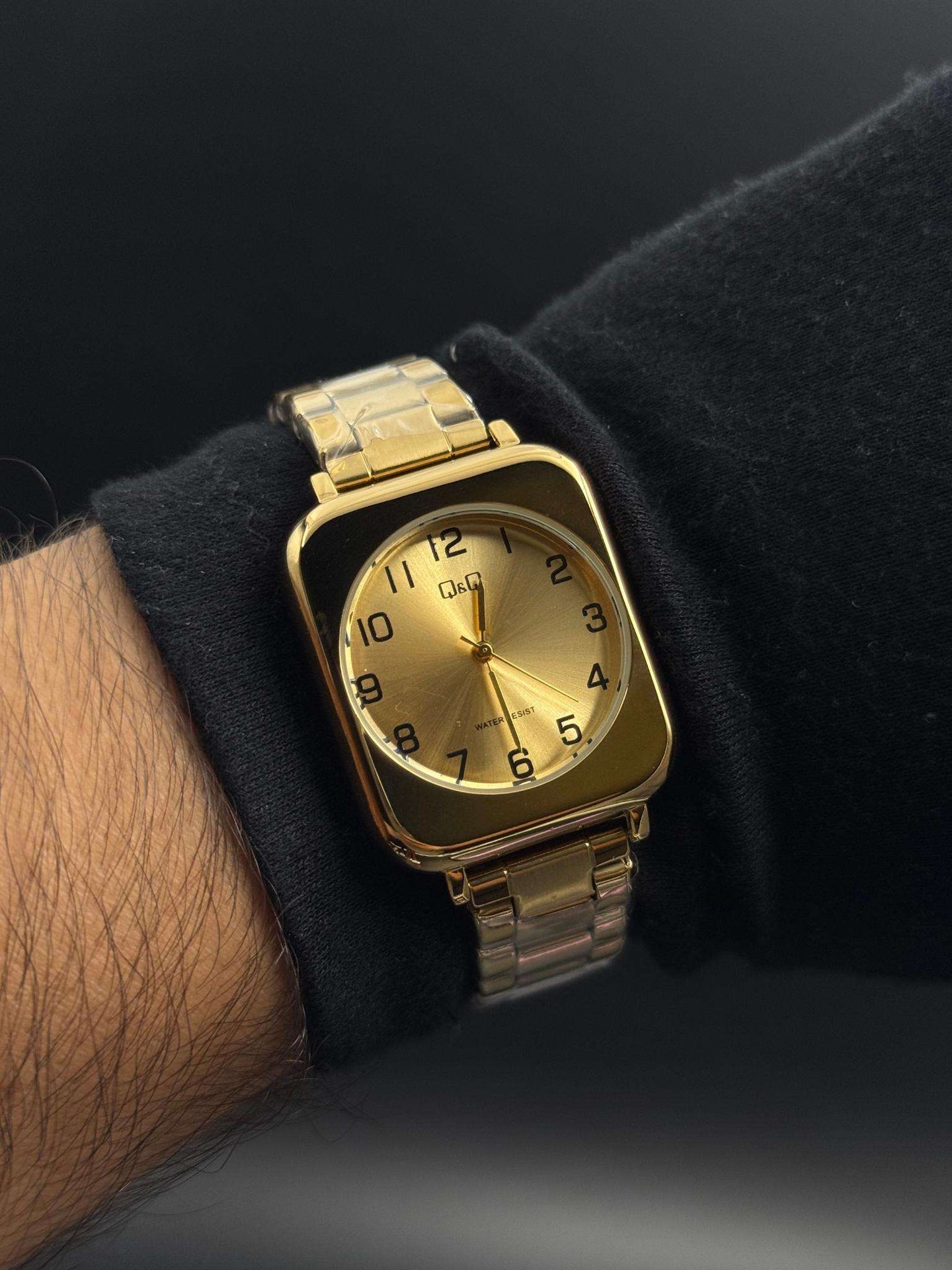 QYQ Mujer Cuadrado Nm Dorado Tablero Dorado Dorado