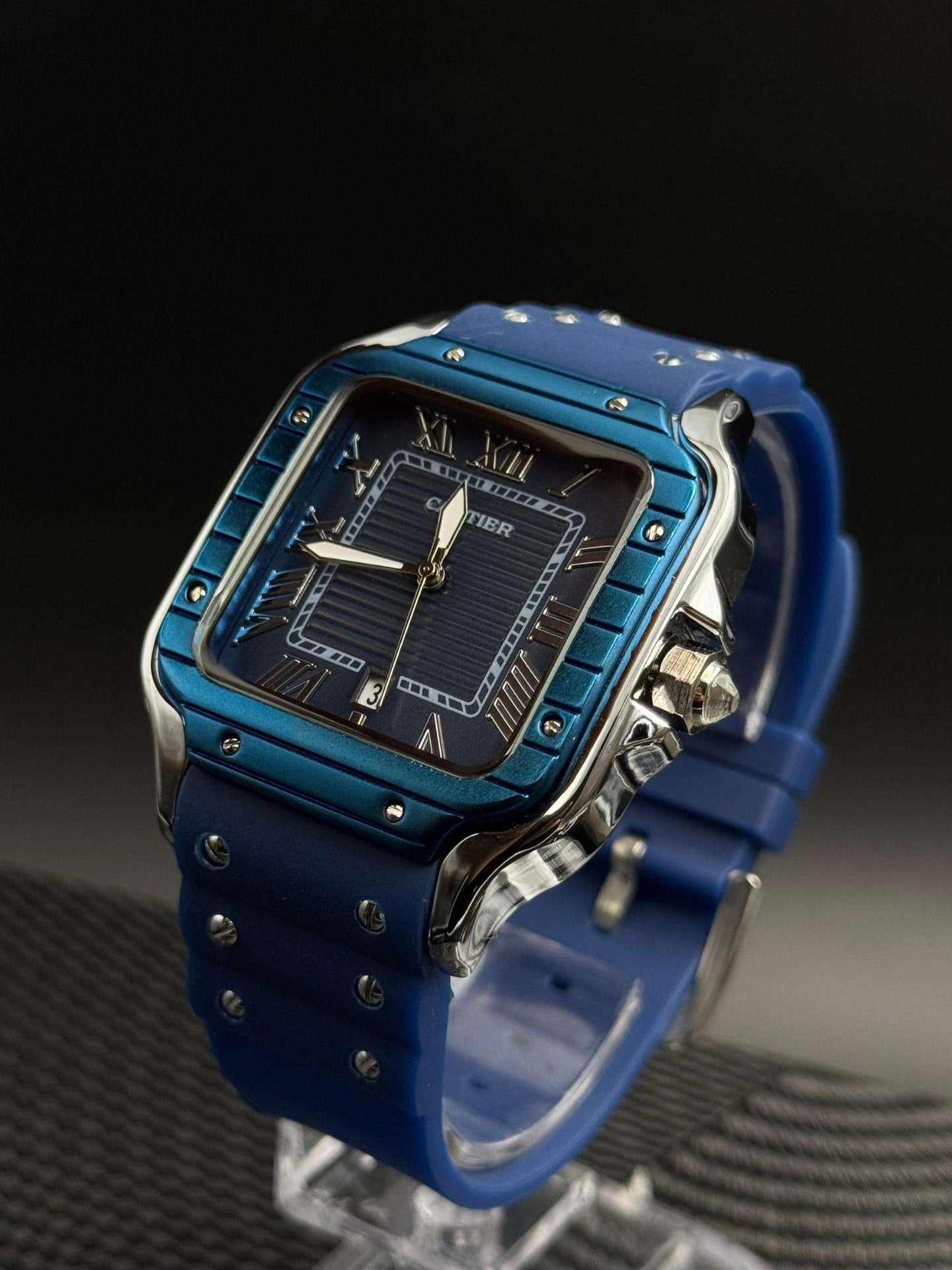 Crtr Santos Goma Azul Plateado Tablero Azul