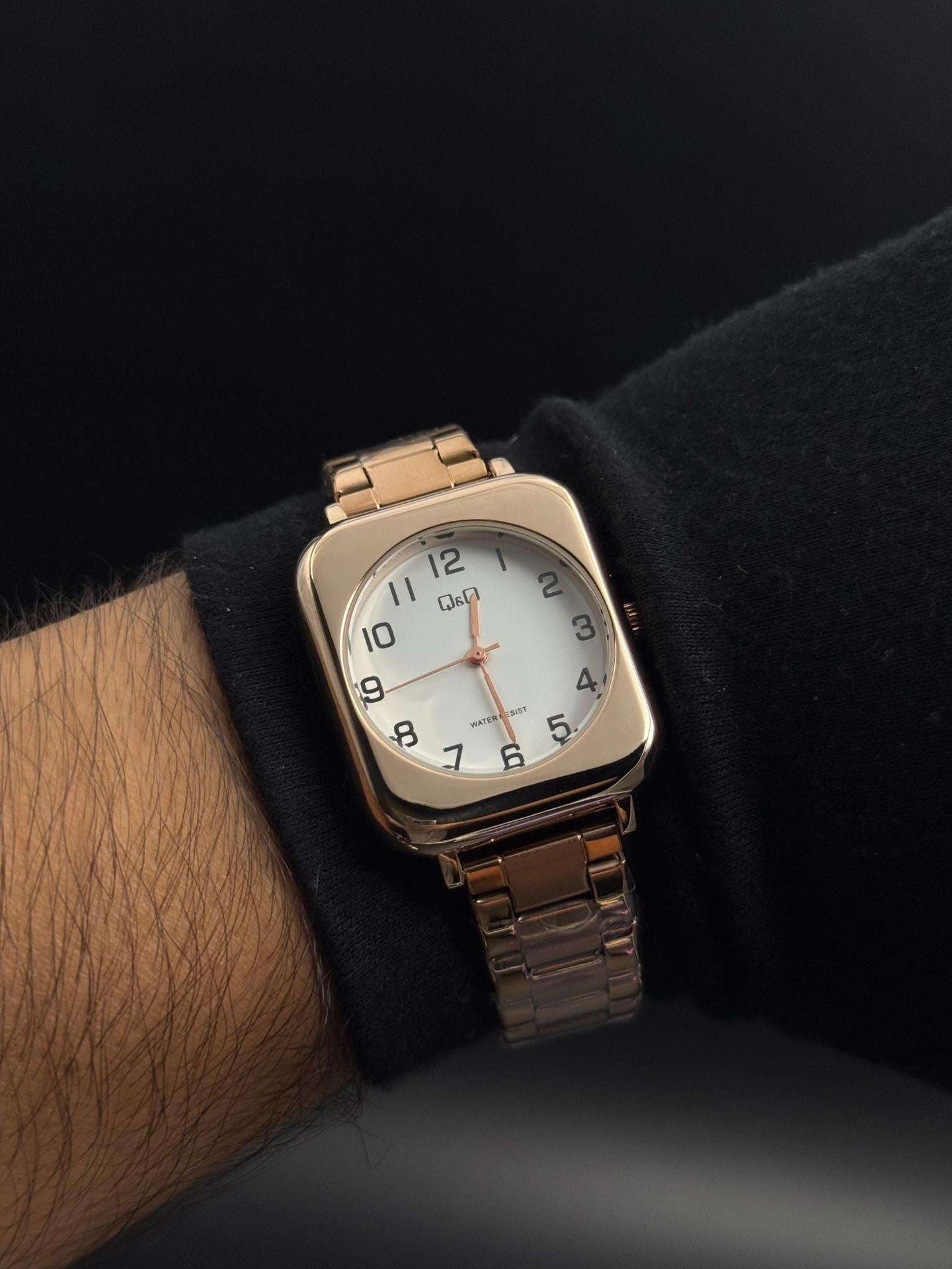 QYQ Mujer Cuadrado Nm Oro Rosa Tablero Blanco