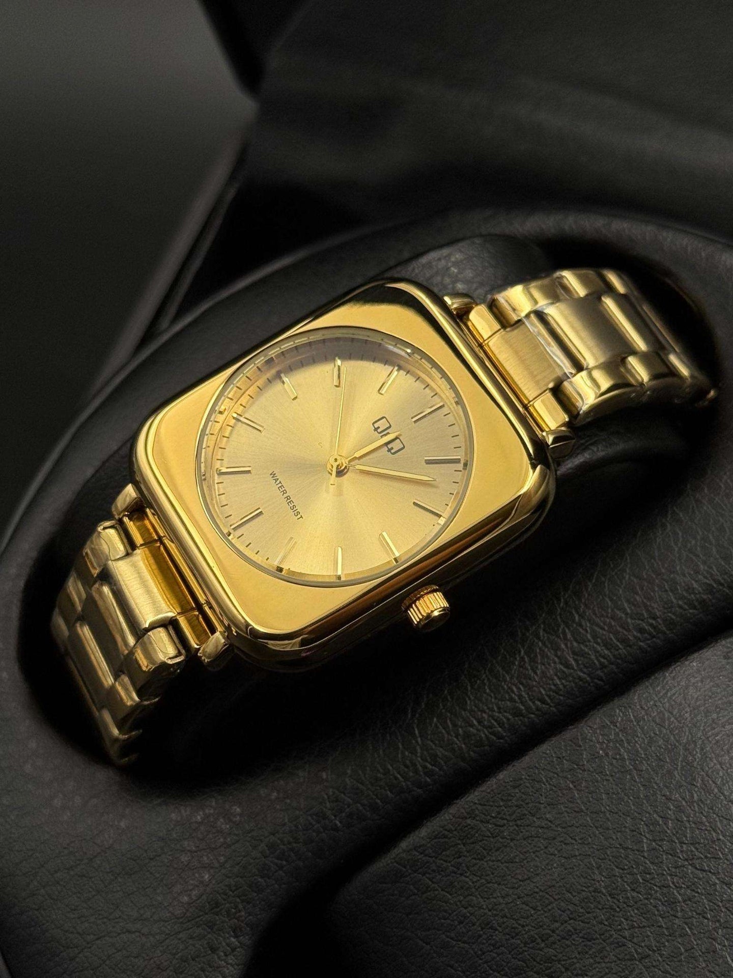 QYQ Mujer Cuadrado Dorado Tablero Dorado