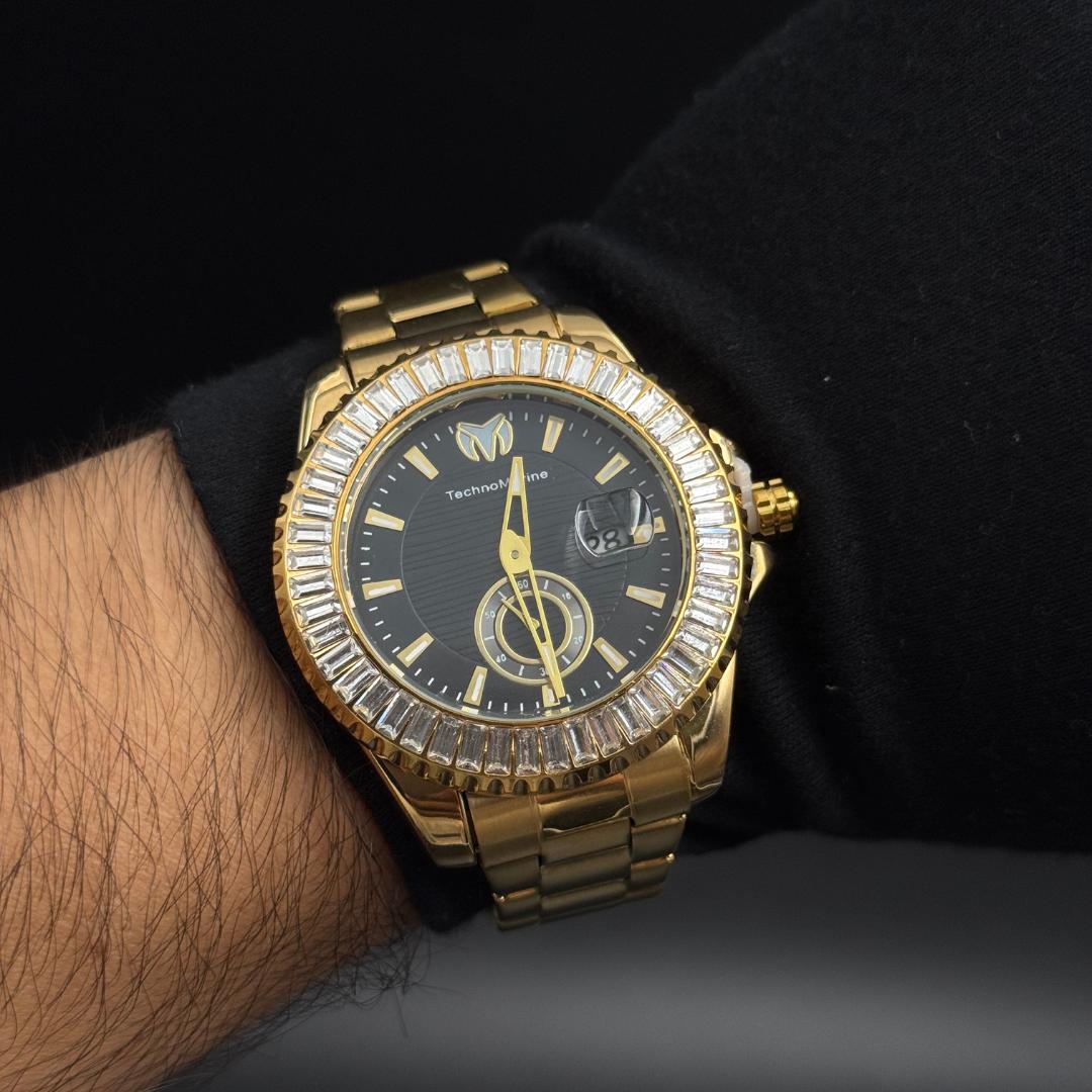 Tchmrn Metalico Dorado Con Circones Tablero Negro