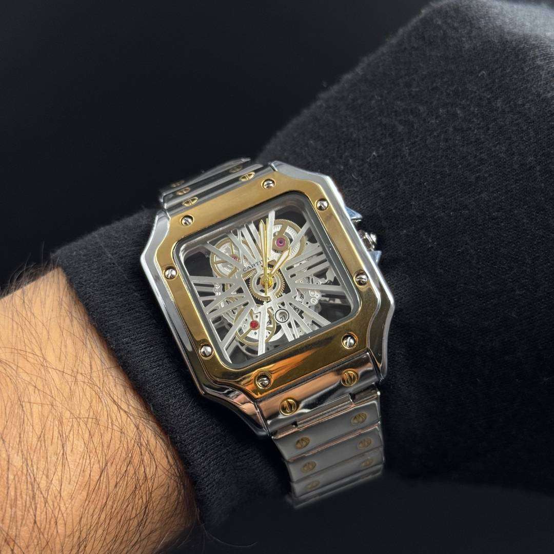 Crtr Metal Plateado Tablero Blanco - Dorado