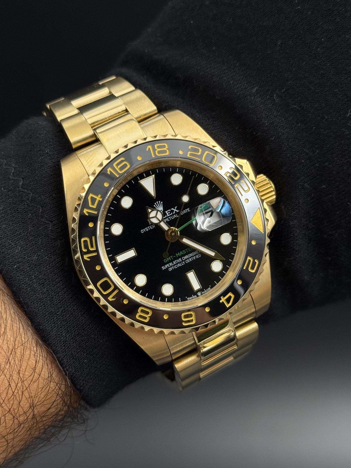 Rlx GMT MASTER 2 Exclusive Dorado  Tablero Negro
