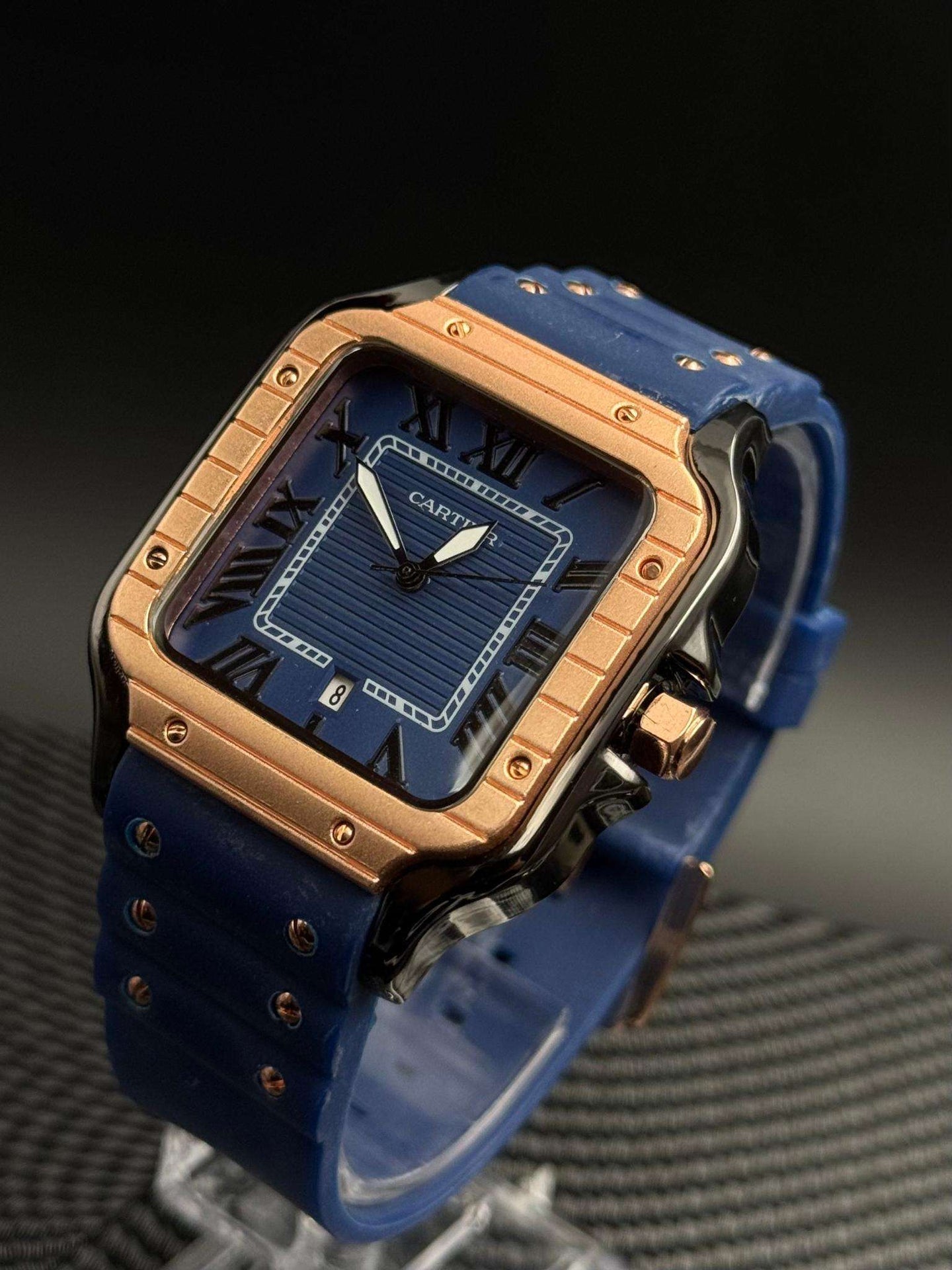 Crtr Santos Goma Azul Tablero Azul Oro Rosa