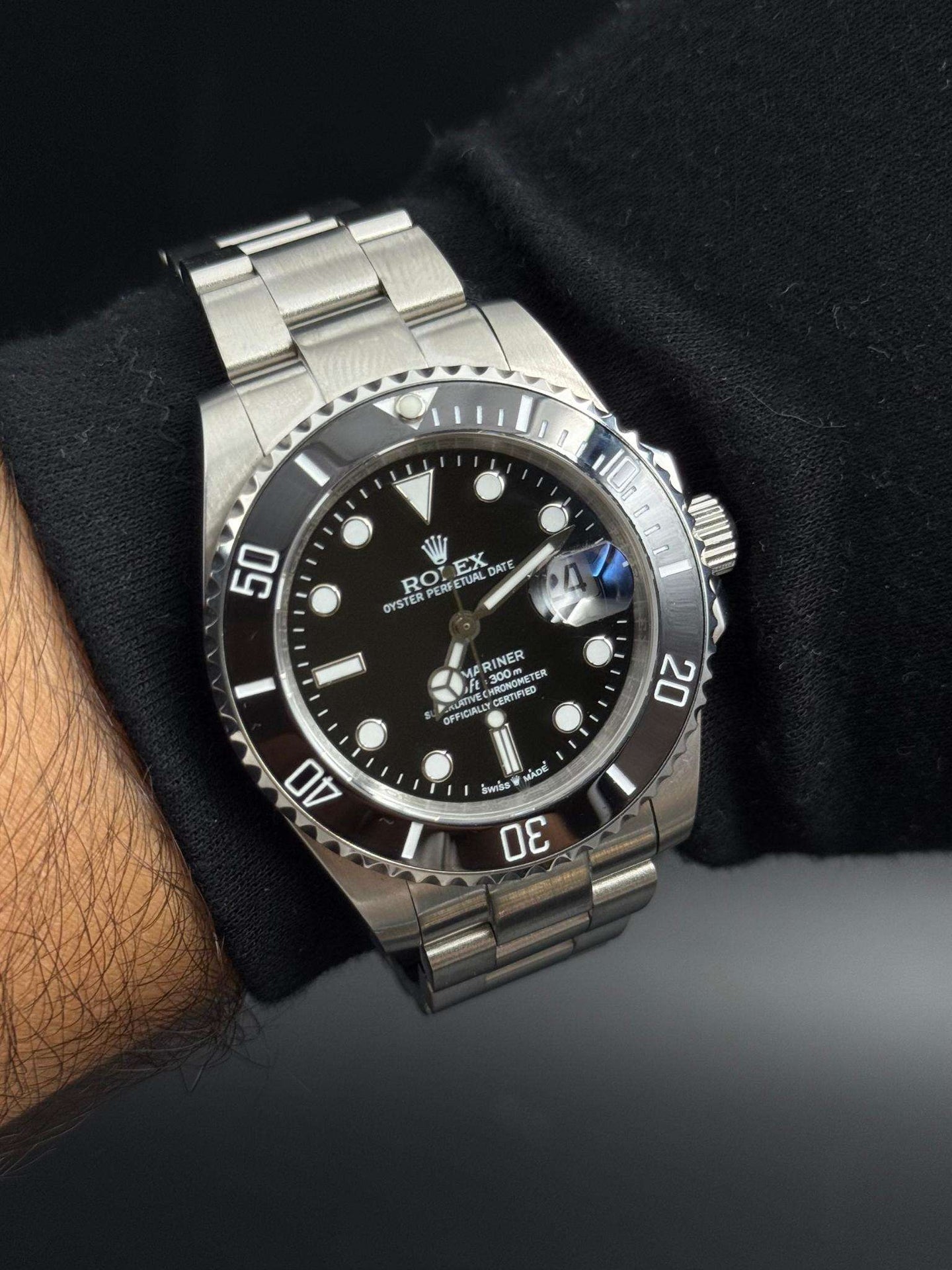 Rlx Submarine Exclusive Plateado Tablero Negro