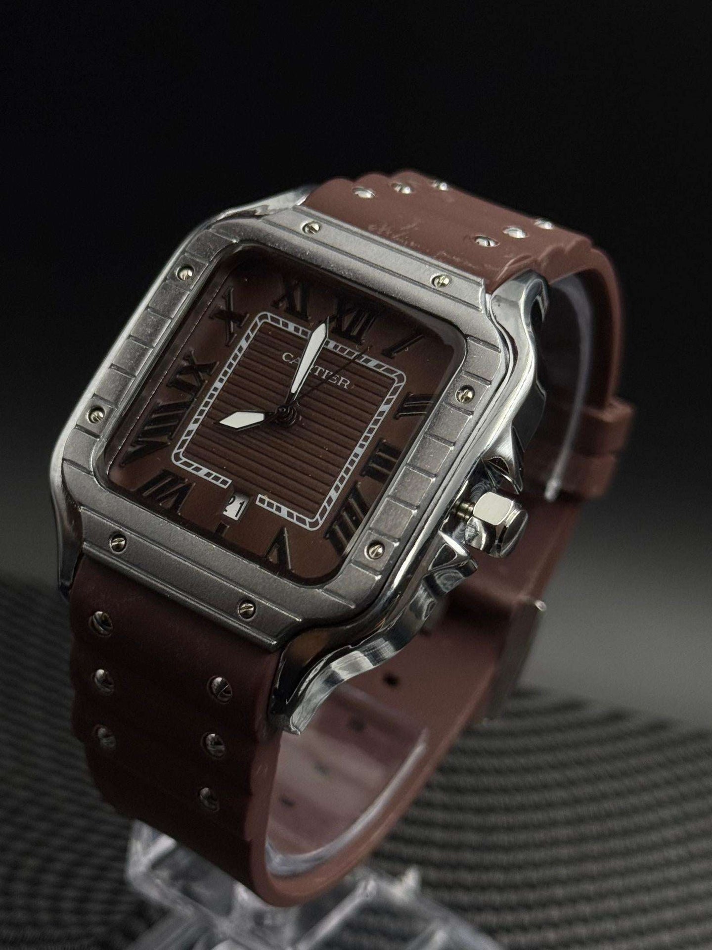 Crtr Santos Goma Café Tablero Café Plateado