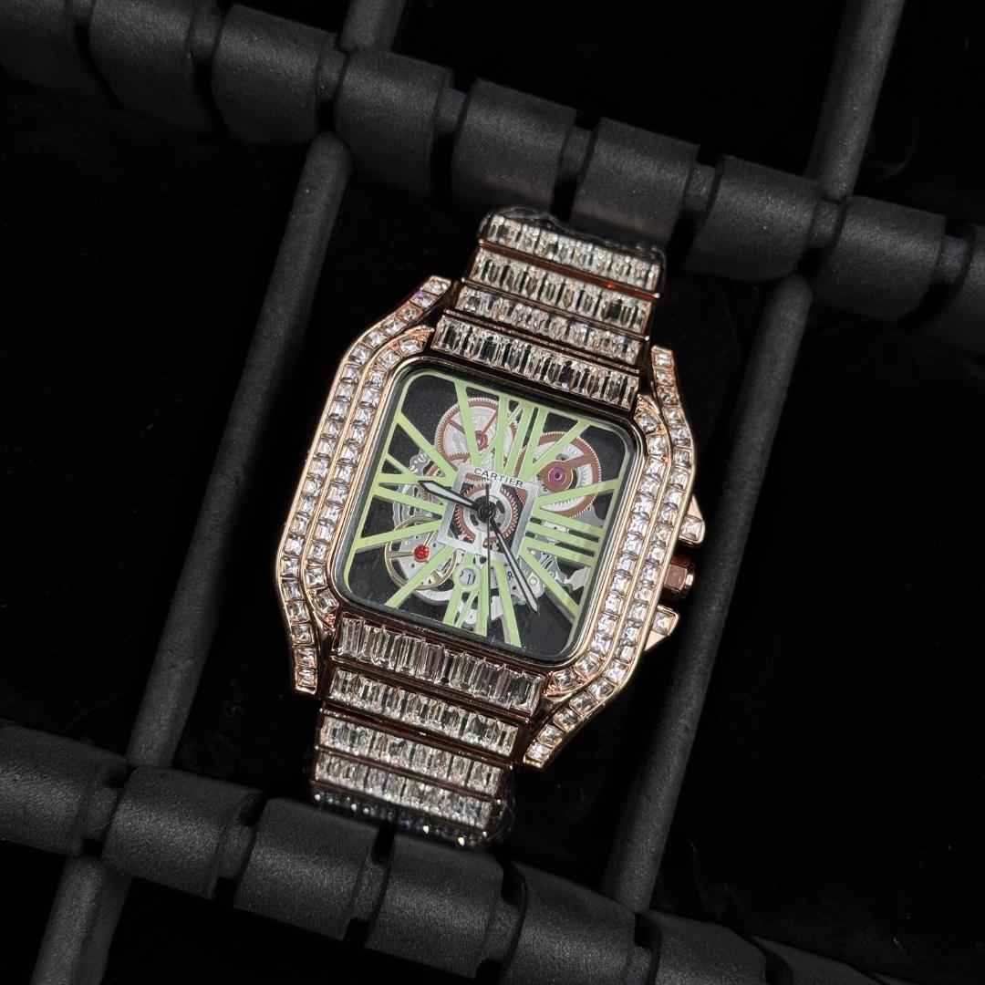 Crtr Santos Skeleton Metal Circones Oro Rosa Tablero Verde