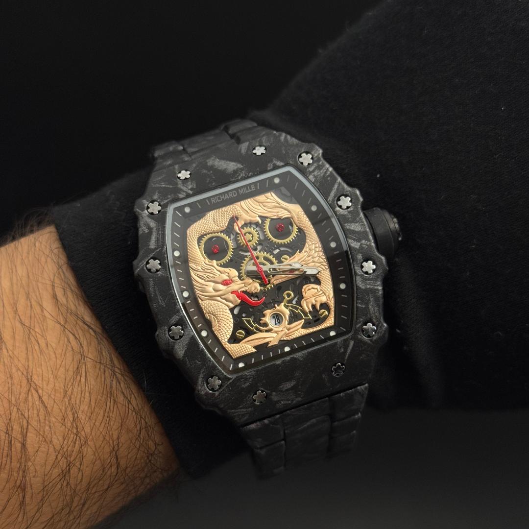 Rchrd Mll Metal Dragon Negro - Oro Rosa