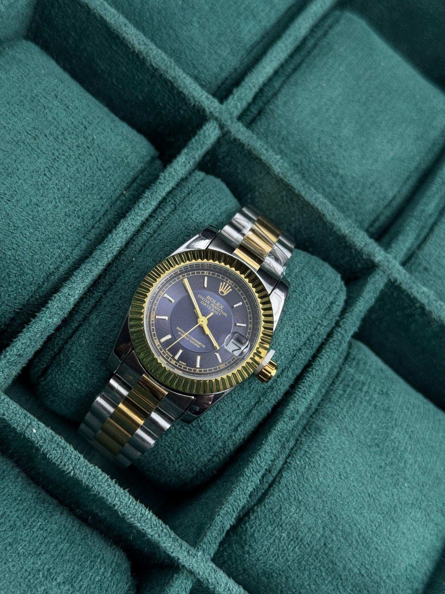 RLX Datejust Mujer 060 Bicolor Dorado Tablero Azul