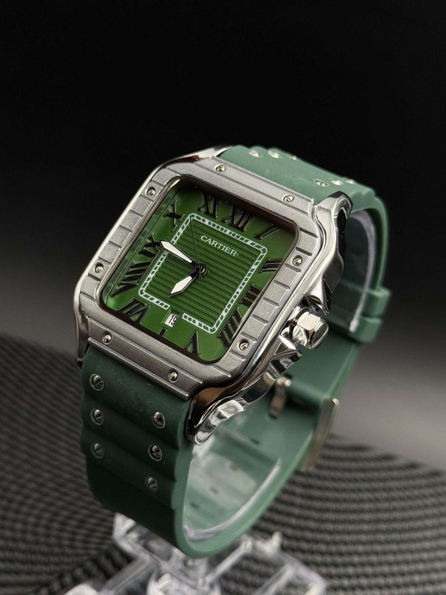 Crtr Santos Goma Verde Tablero Verde Plateado