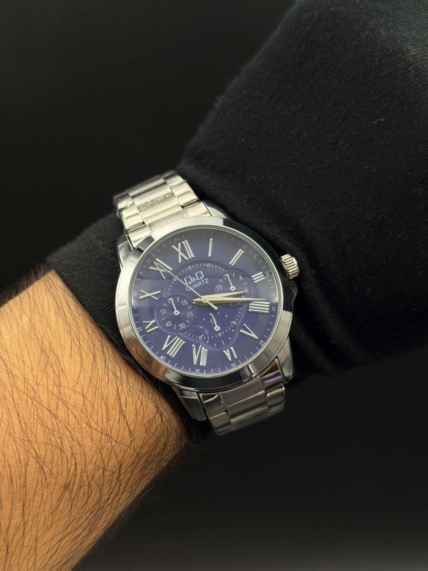 QYQ Roman Plateado Tablero Azul