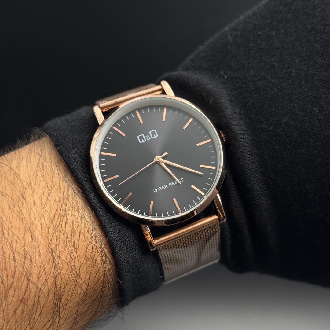 QYQ Malla New Oro Rosa Tablero Negro