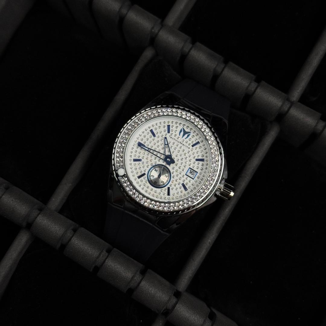 Tchmrn Monogram Mujer Negro Circones Tablero Blanco - Plateado