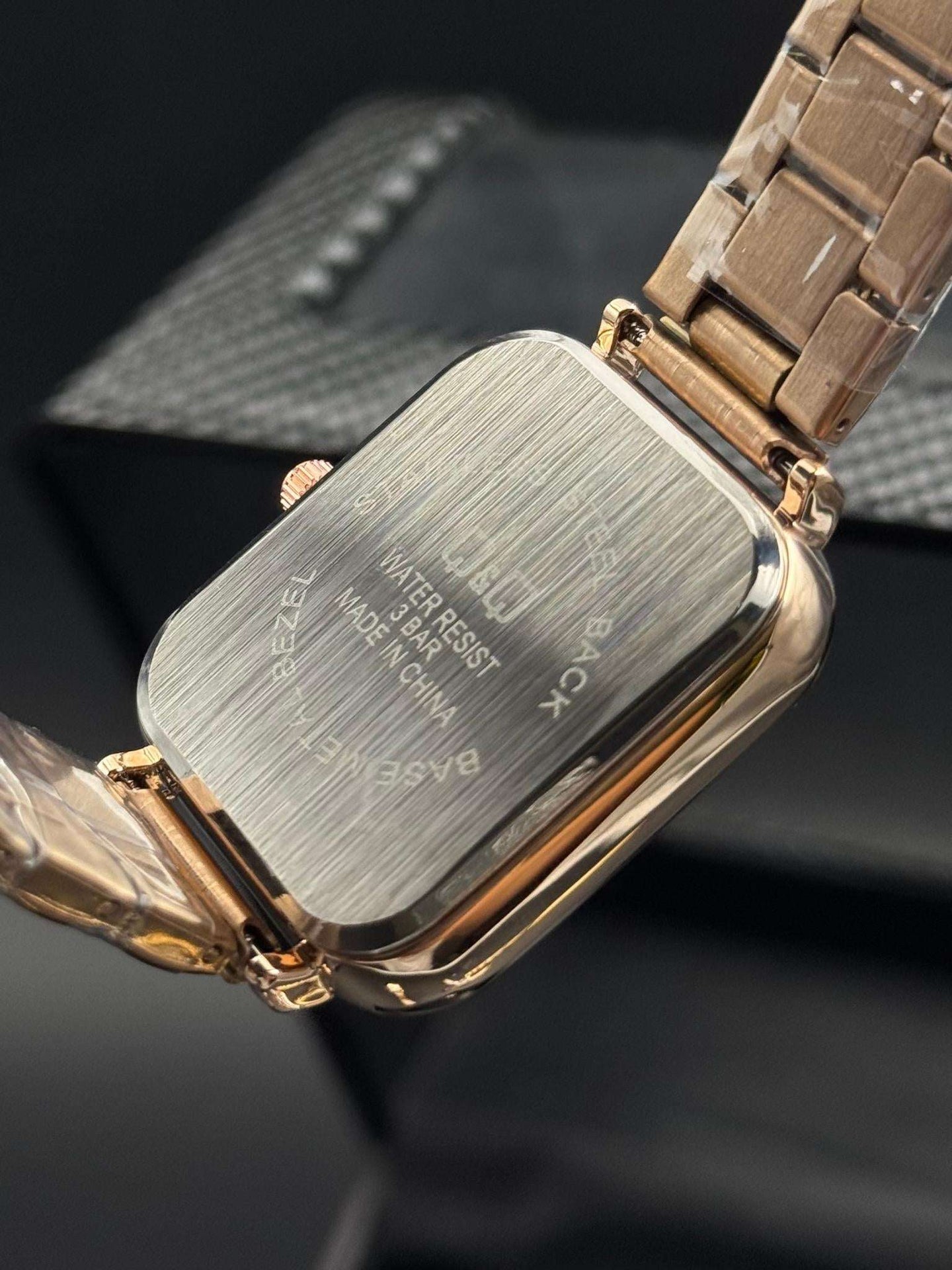 QYQ Mujer Cuadrado Oro Rosa Tablero Oro Rosa