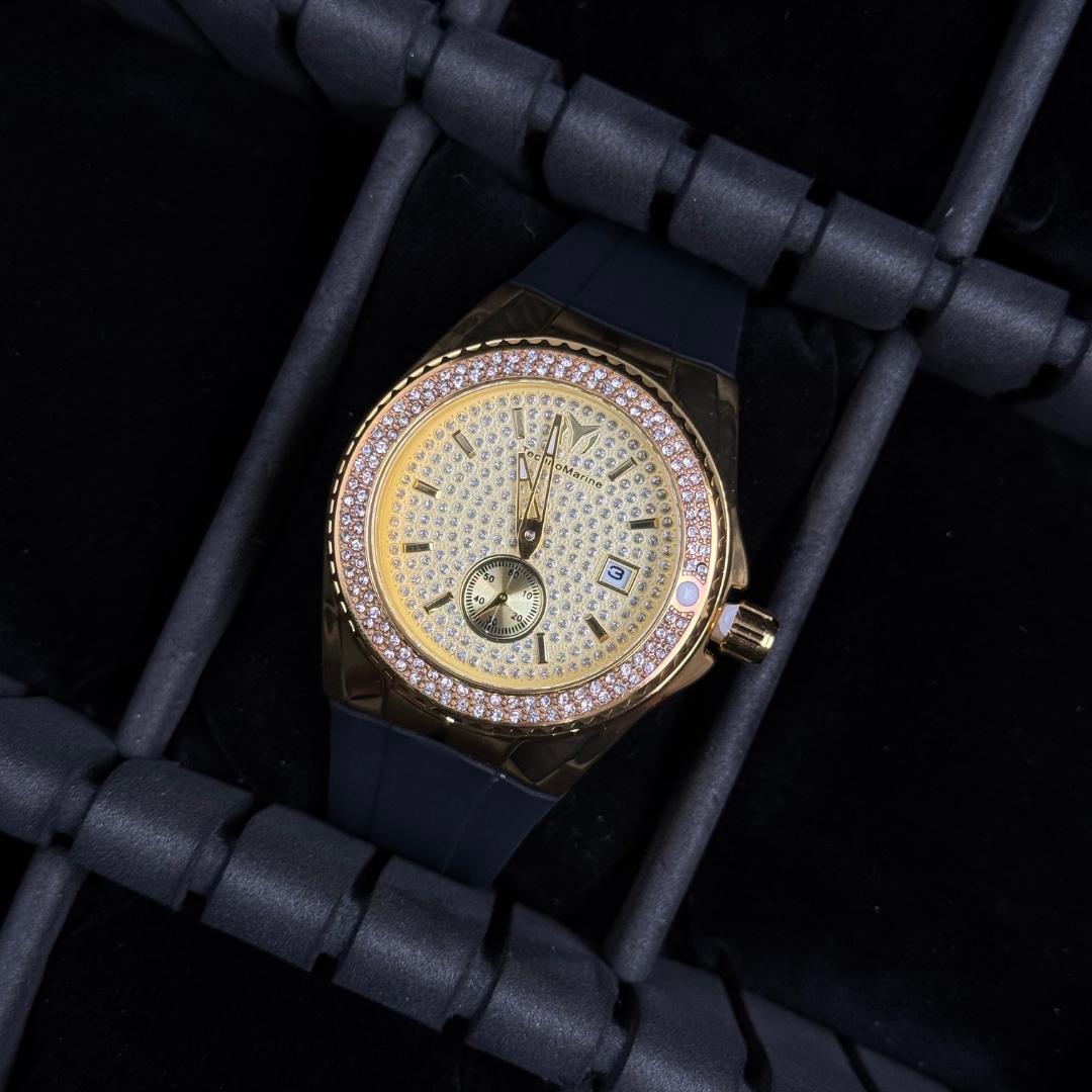 Tchmrn Monogram Mujer Negro Circones Tablero Dorado