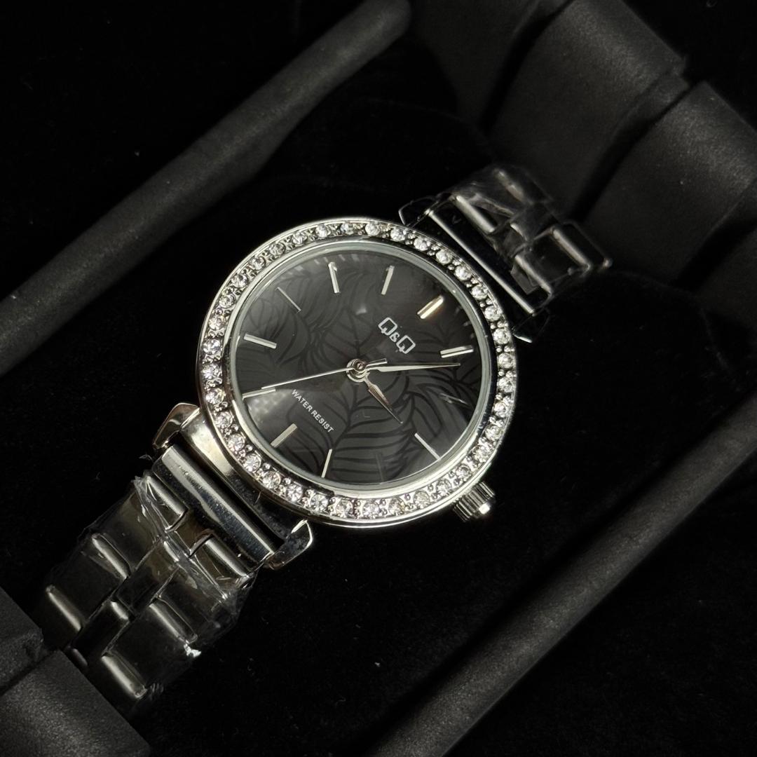 QYQ Mujer Circones Plateado Tablero Negro lo