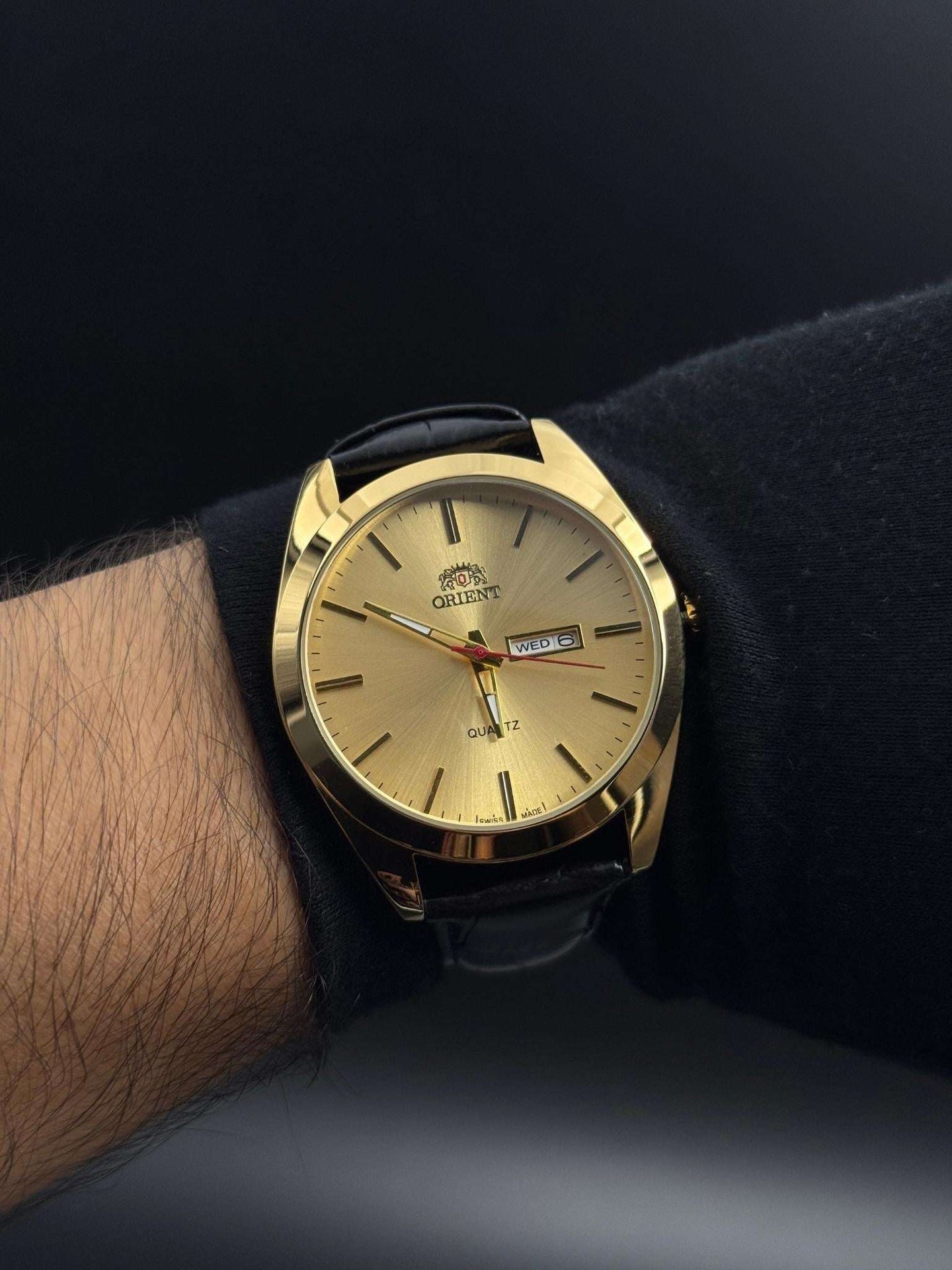 Ornt Clasico 320 Cuero Negro Tablero Dorado Dorado