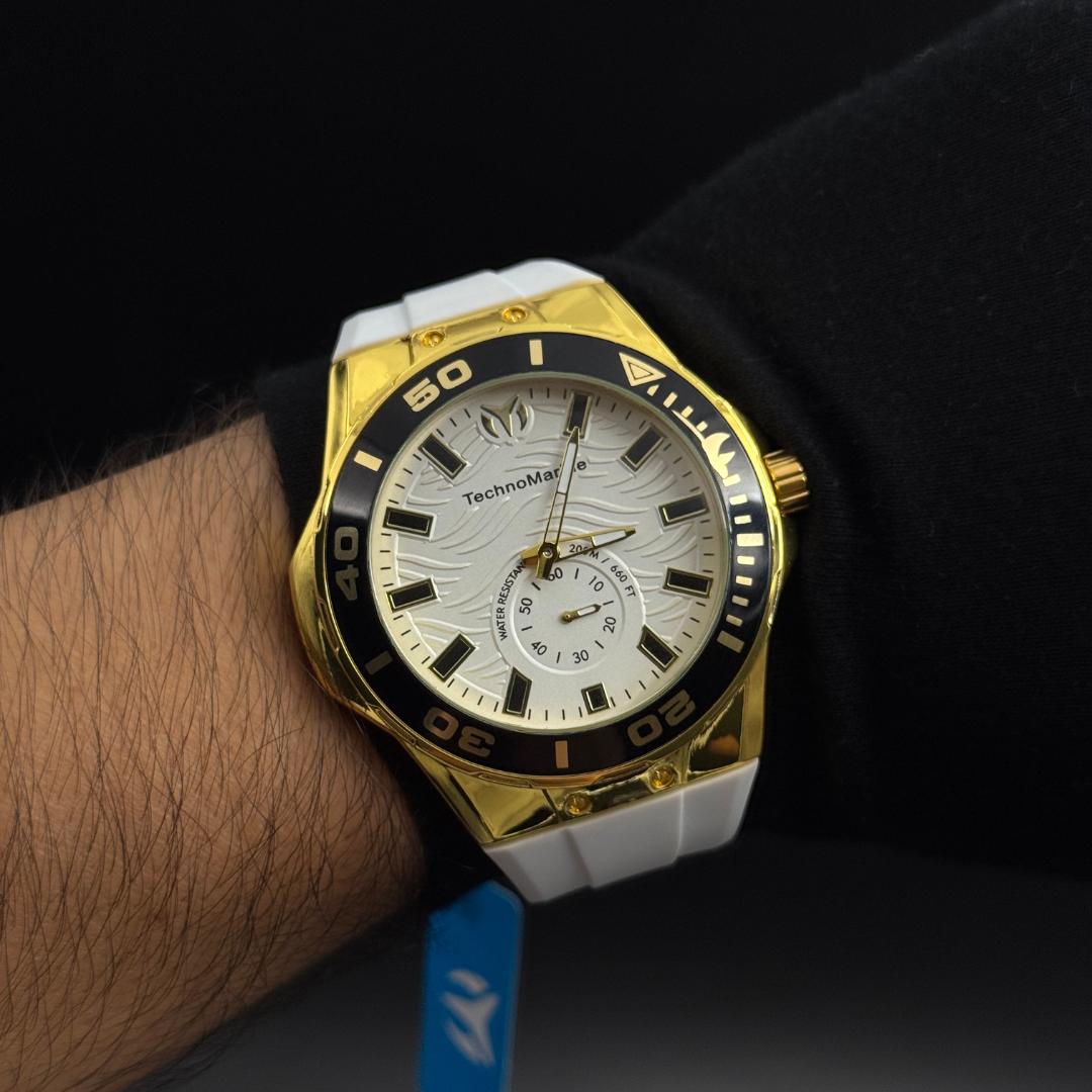 Tchmn 050 Goma Blanca Dorado Negro Tablero Blanco