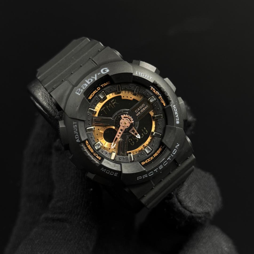 Bby-g BG110 Negro Tablero Oro Rosa