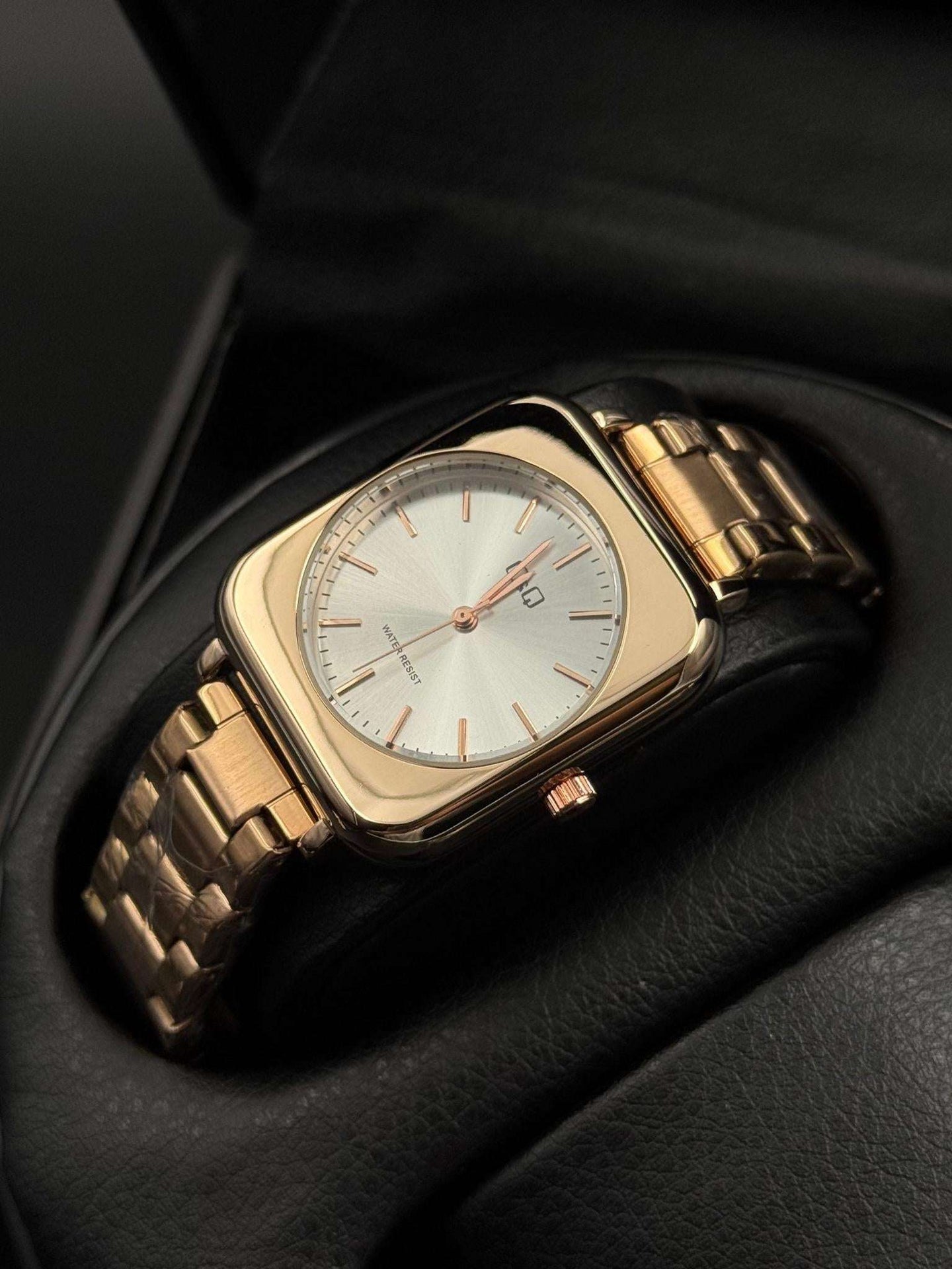 QYQ Mujer Cuadrado Oro Rosa Tablero Plateado