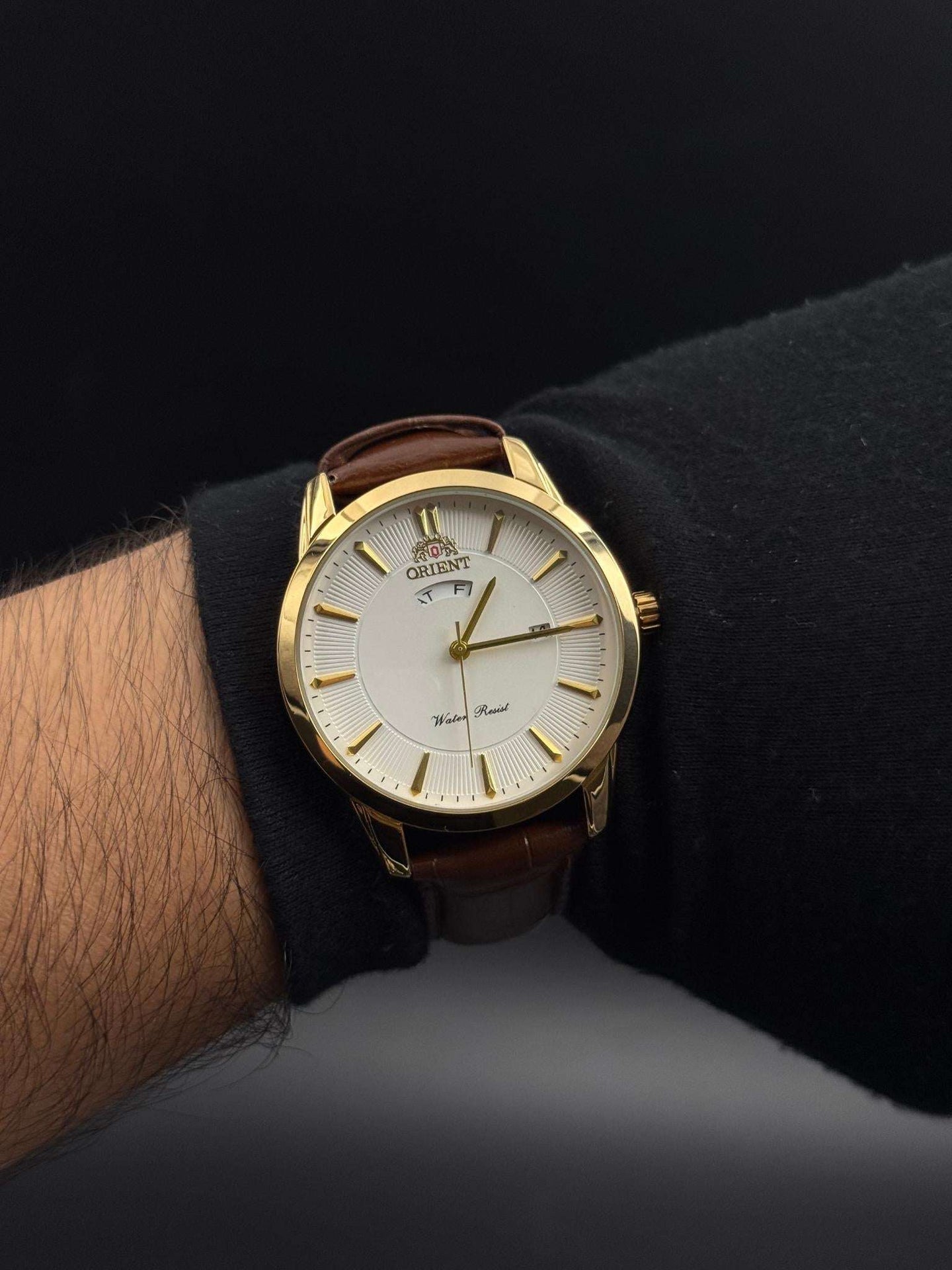 Ornt Daydate Cuero Cafe Tablero Blanco Dorado