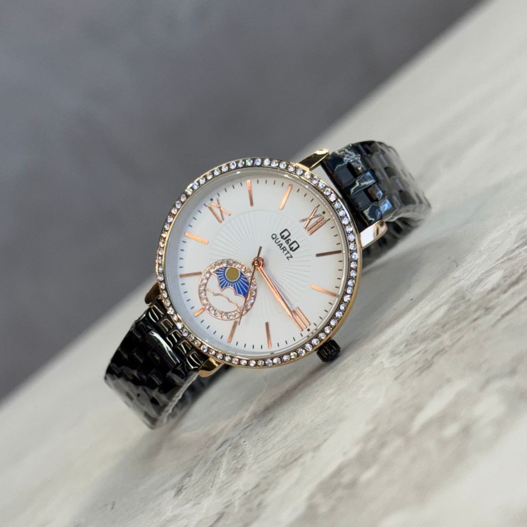 QYQ Mujer Sun Negro Tablero Blanco