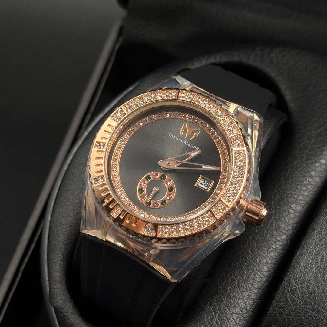 Tchmrn Mujer Circones Negro Tablero Negro-Oro Rosa