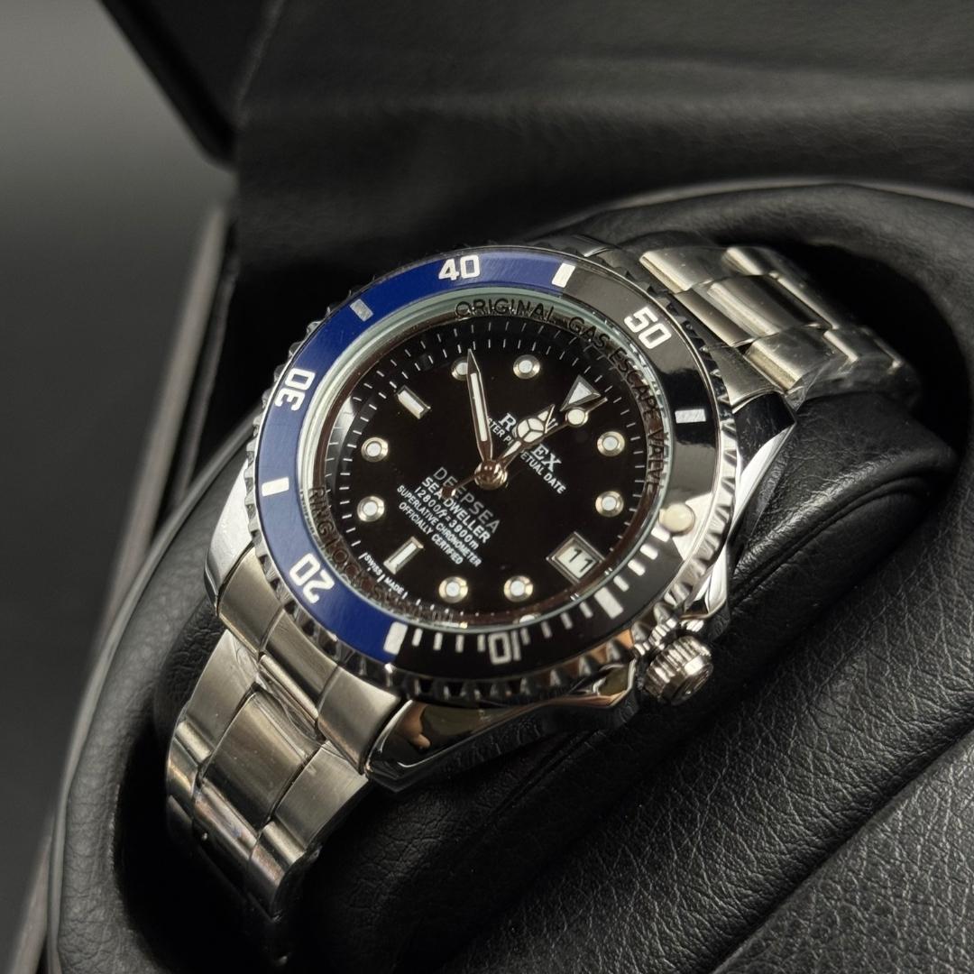 Rlx Submariner Mujer Plateado Tablero Negro Bisel Negro Azul