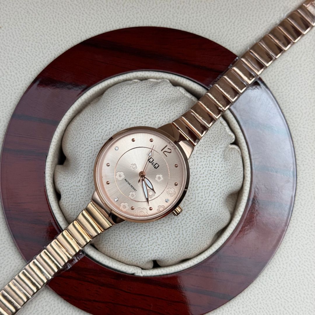 QYQ MUJER FLORES ORO ROSA TABLERO ORO ROSA