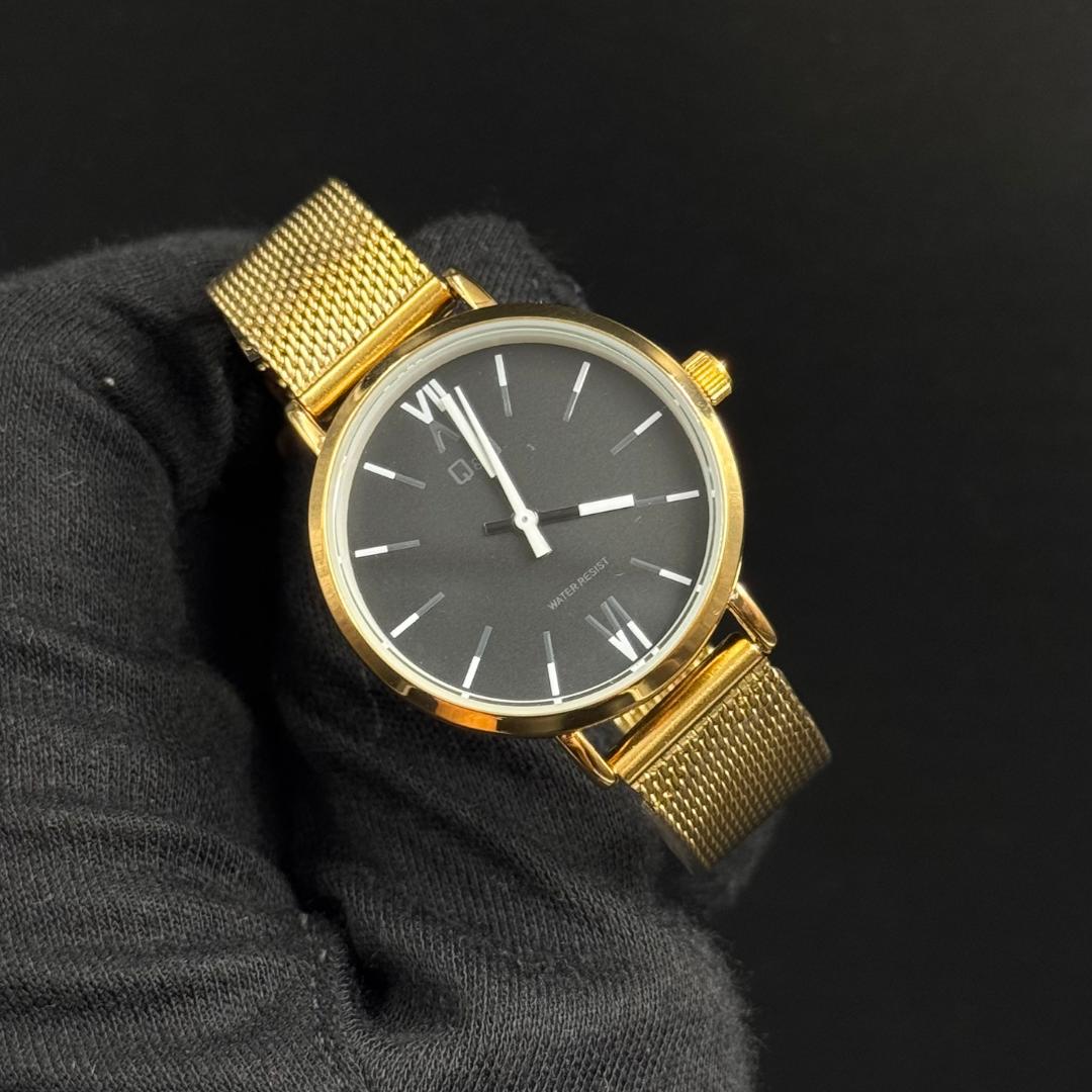 QYQ Dama Dorado Tablero Negro Blanco