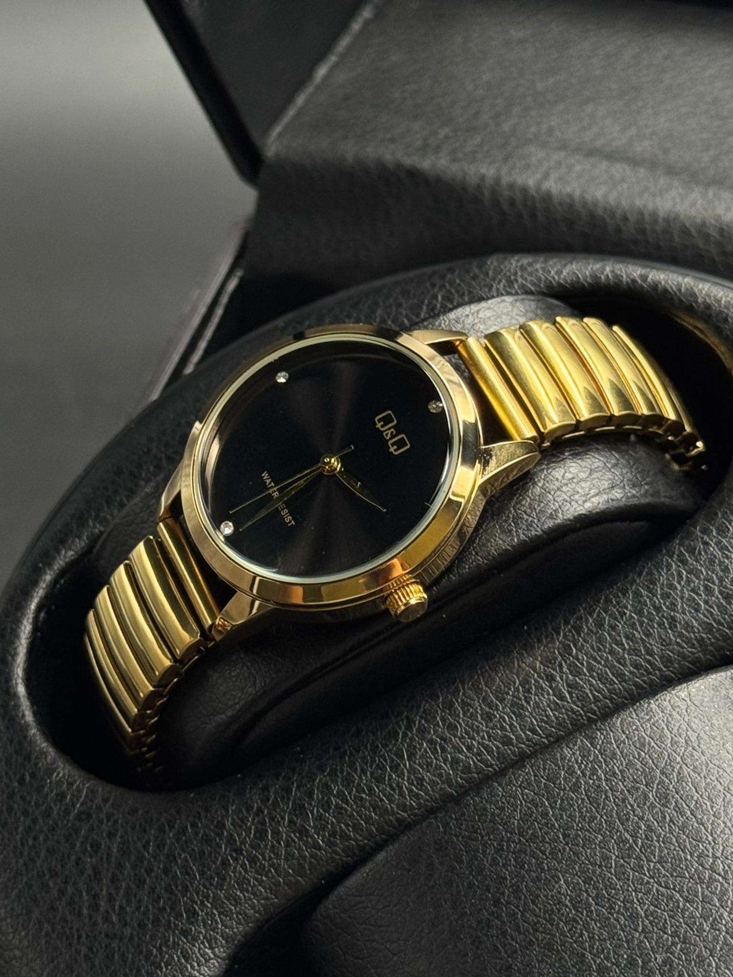 QYQ Mujer Elastic Dorado Tablero Negro