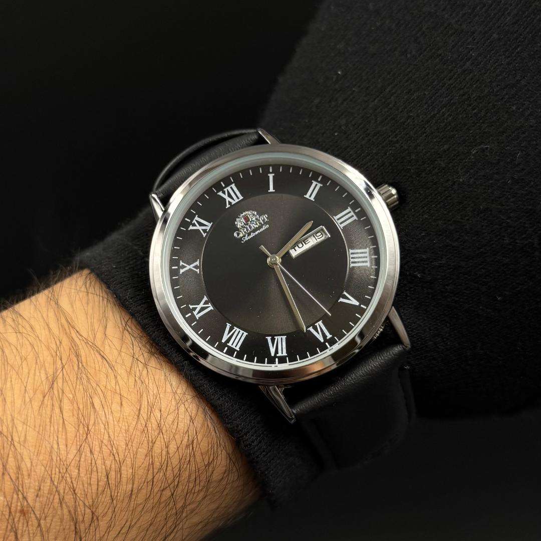 Ornt Cuero Negro Tablero Negro - Plateado