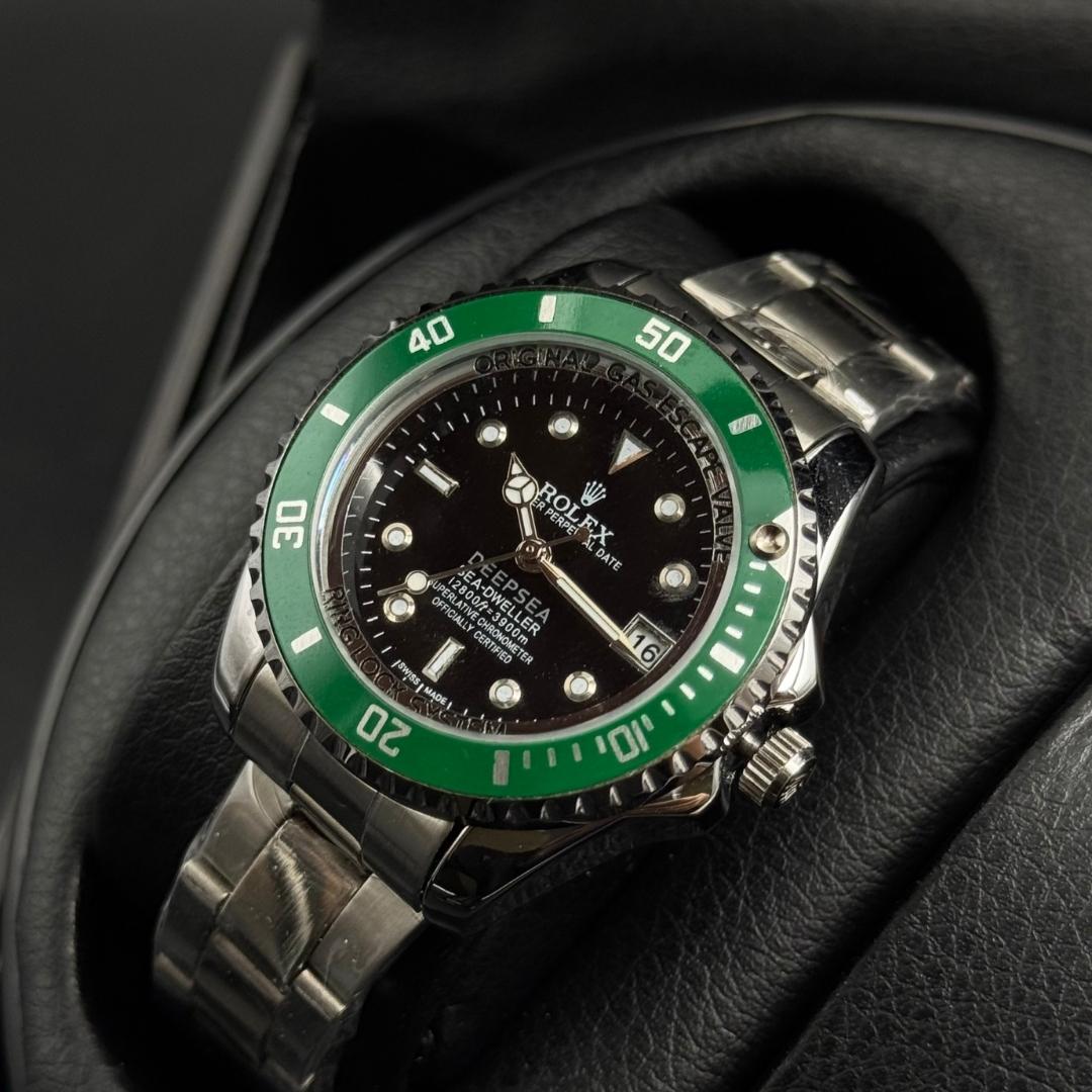 Rlx Submariner Mujer Plateado Tablero Negro Bisel Verde