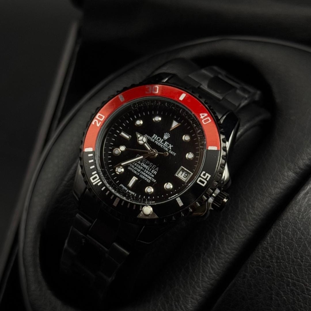 Rlx Submariner Mujer Negro Tablero Negro Bisel Negro Rojo