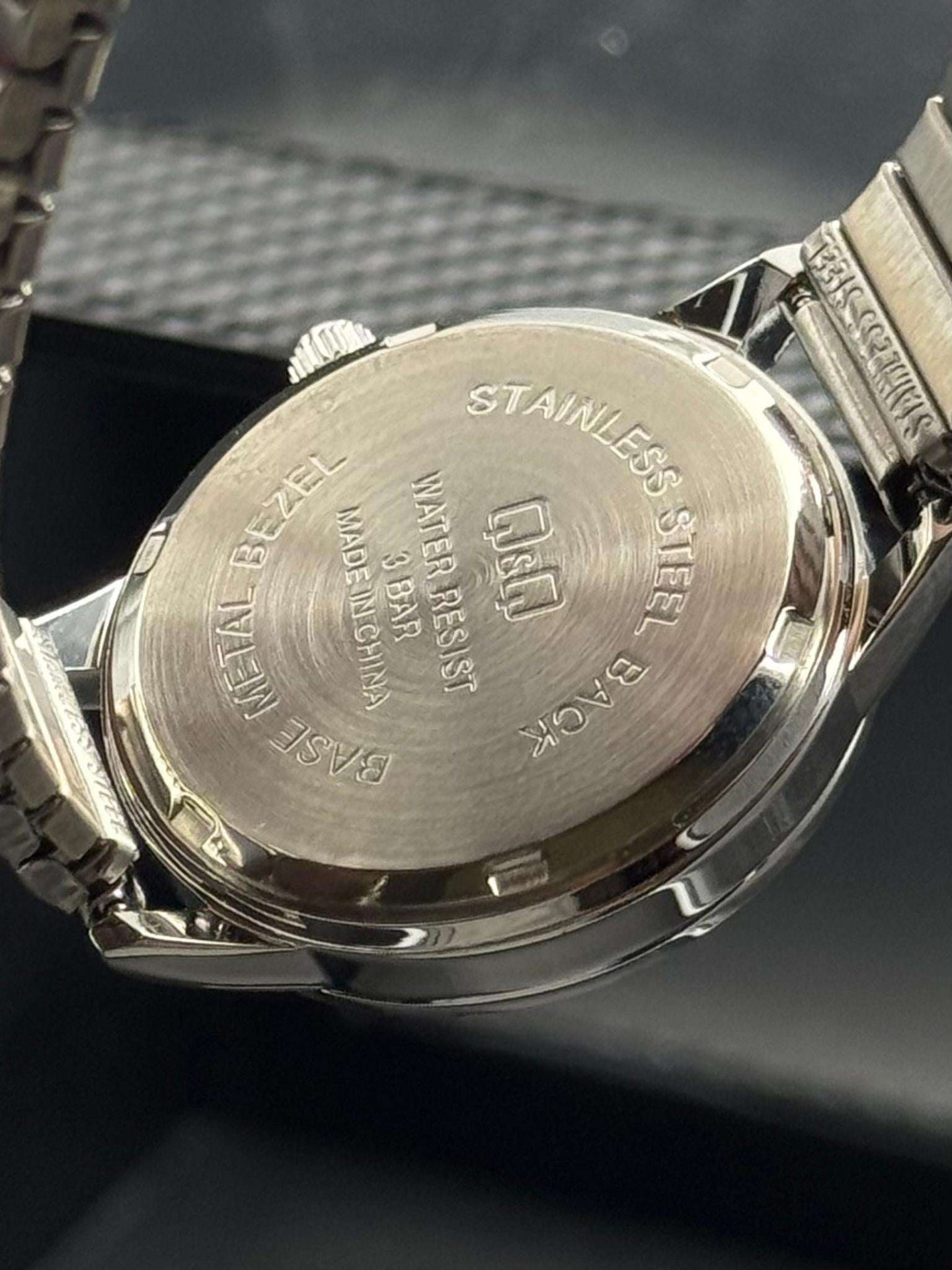 QYQ Mujer Elastic Plateado Tablero Azul