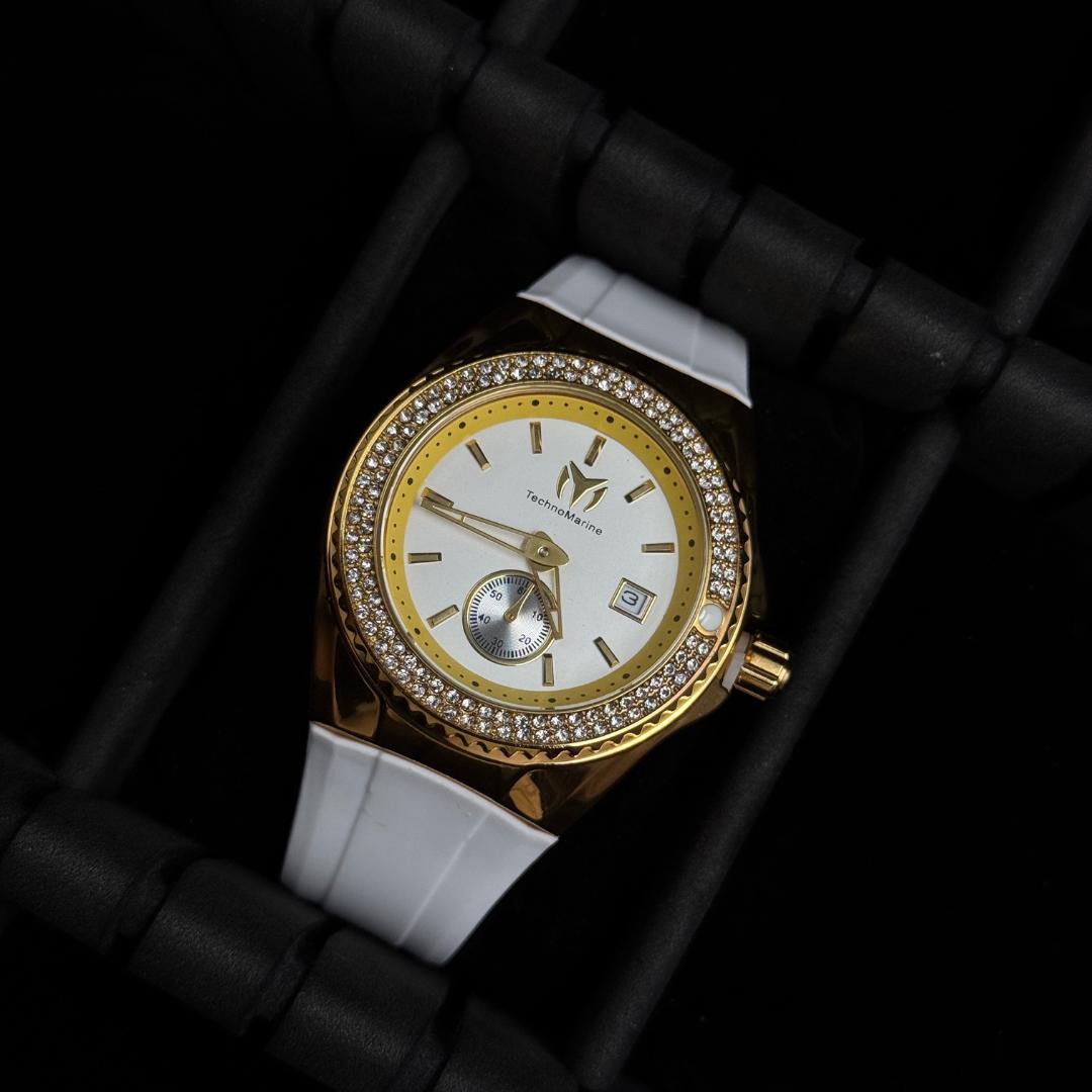 Tchmrn Monogram Mujer Blanco Circones Tablero Blanco-Dorado