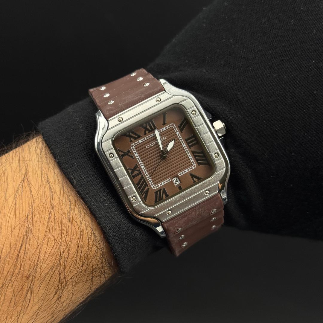 Crtr Santos Goma Café Tablero Café Plateado