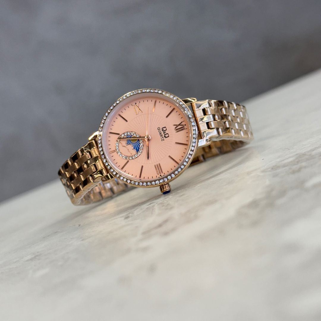 QYQ Mujer Sun Oro Rosa Tablero Oro Rosa