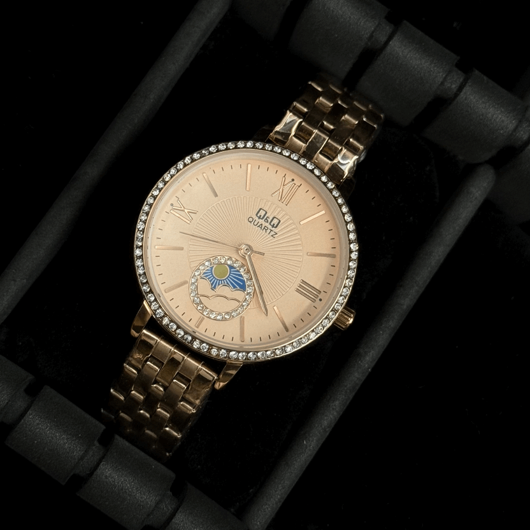 QYQ Mujer Sun Dorado Tablero Amarillo