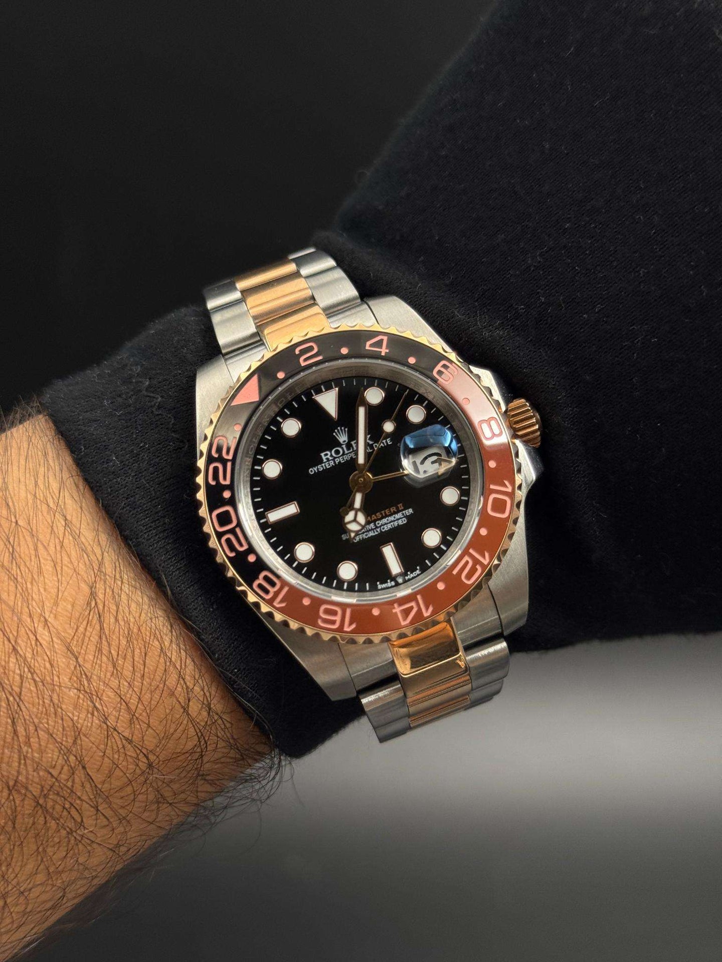 Rlx GMT-MASTER 2 Exclusive Bicolor Tablero Negro