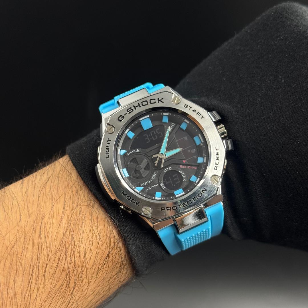 G-Shck Gravitymaster Celeste Tablero Negro-Plateado