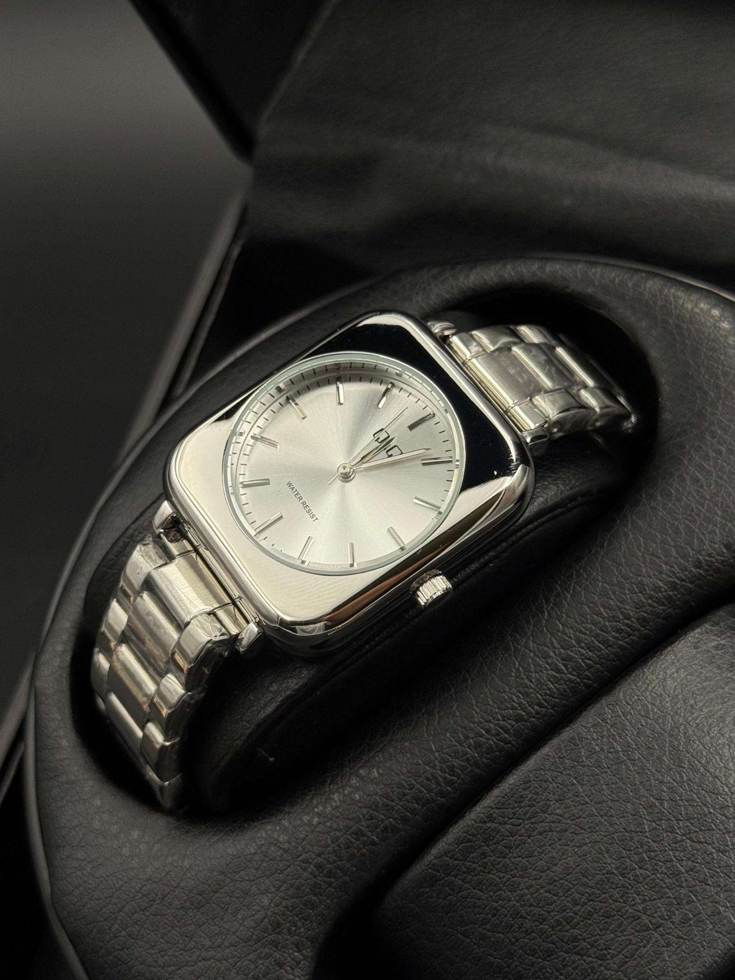 QYQ Mujer Cuadrado Plateado Tablero Plateado