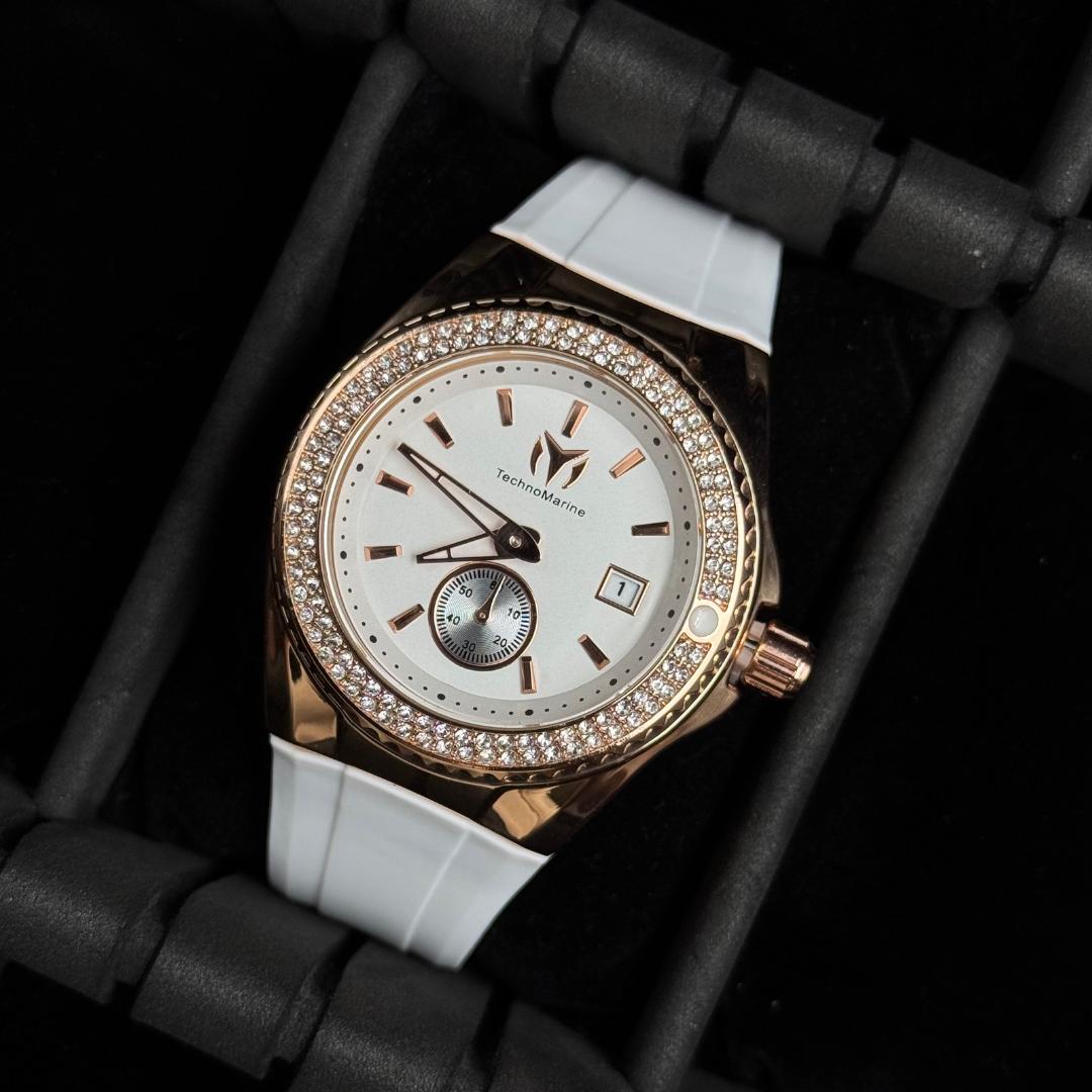 Tchmrn Mujer Blanco Circones Tablero Blanco- Oro Rosa