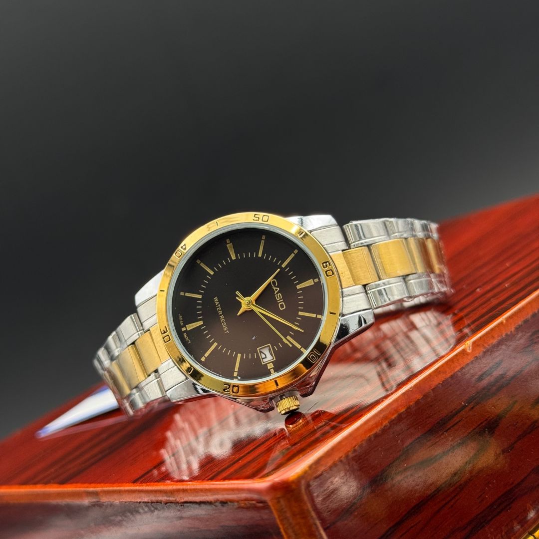 Cso Mujer Clásico Bicolor Tablero Negro