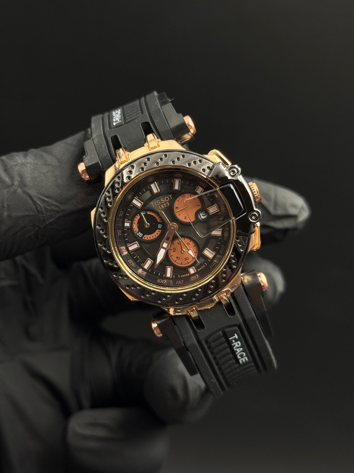 Tsst T-Race Plus Mujer Goma Negra Tablero Negro Oro Rosa Negro