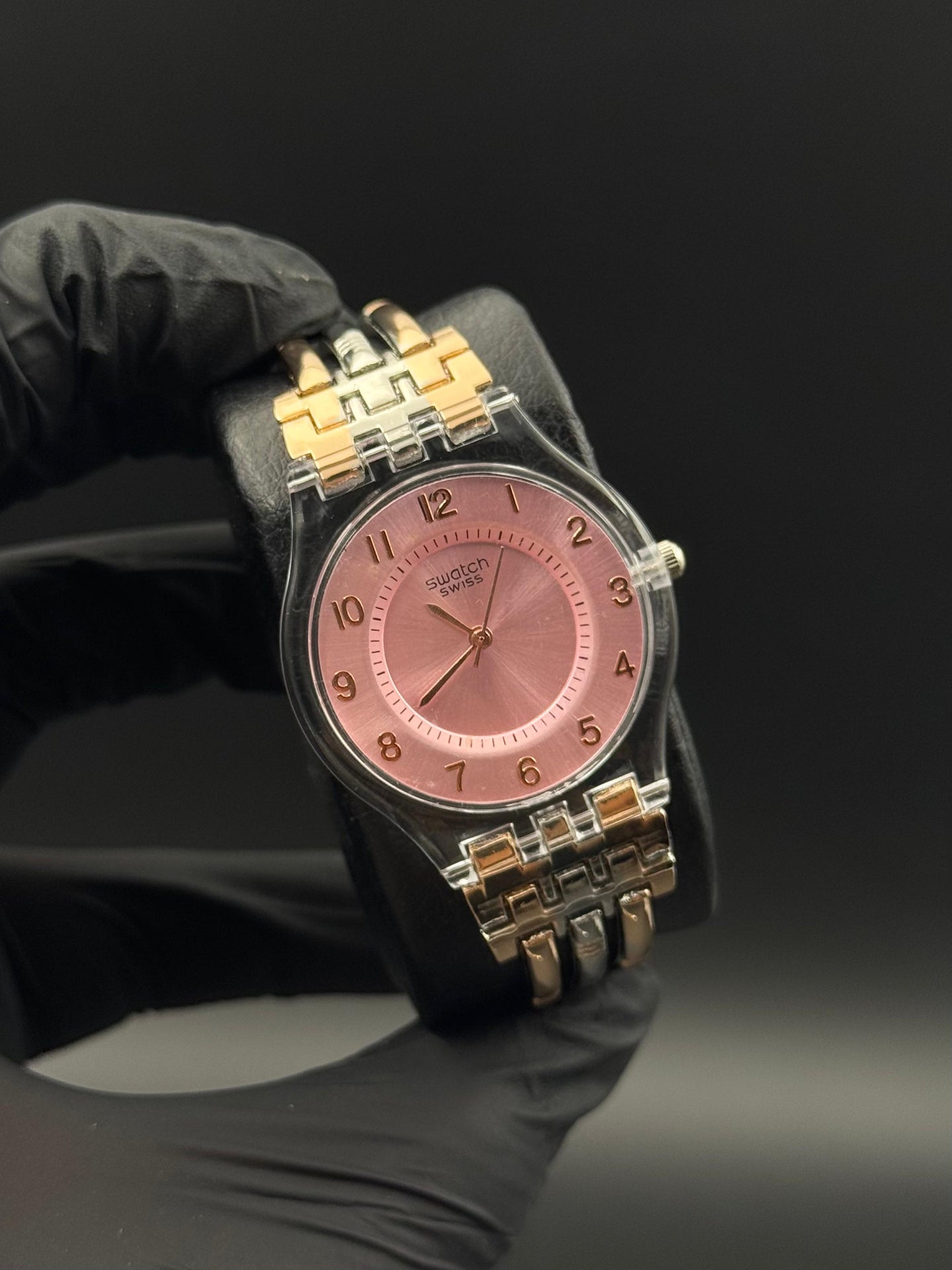 Swt Mujer Bicolor Oro Rosa Tablero Rosa