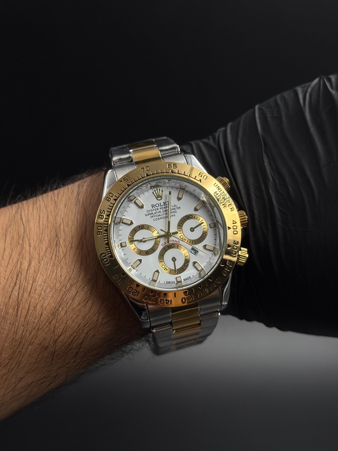 Rlx Daytona Bicolor Dorado Tablero Blanco Dorado