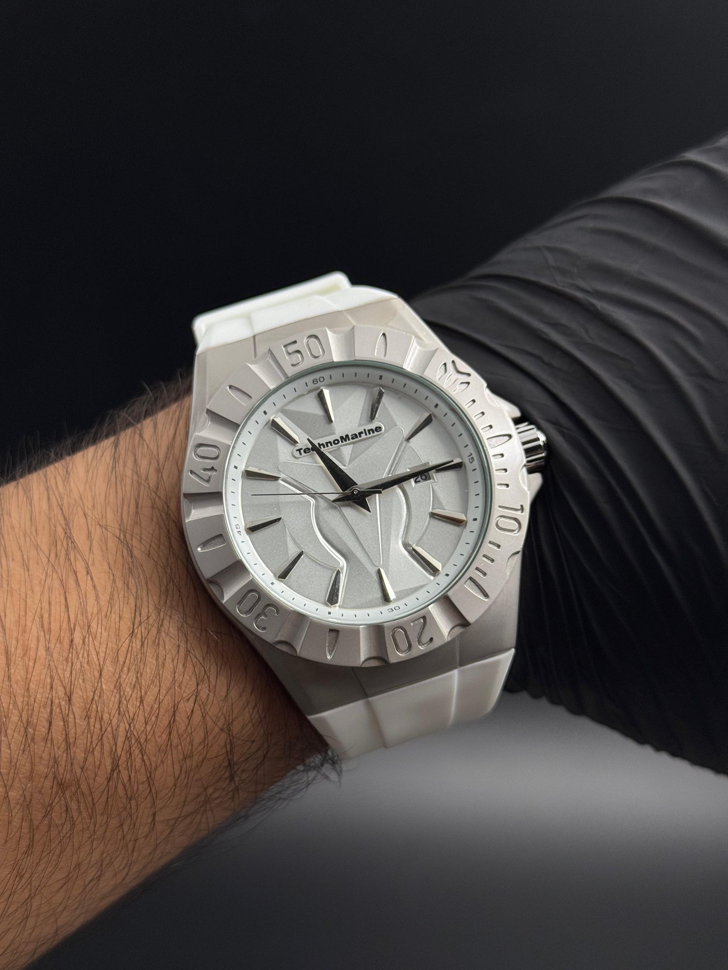 Tchmrn 903 Goma Blanca Tablero Blanco Plateado